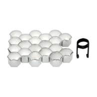 Cache-écrou 19 mm, chromé, 20 pcs