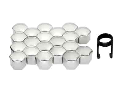Cache-écrou 19 mm, chromé, 20 pcs