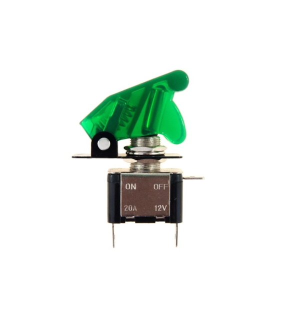 Przełącznik  Top Gun  12V, max 20A, zielony