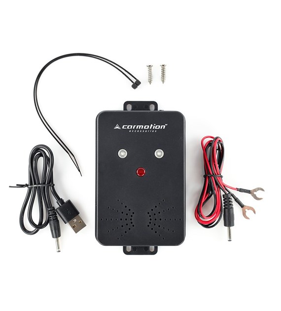 Car rodent repeller, acoustic and flash, 3 power options