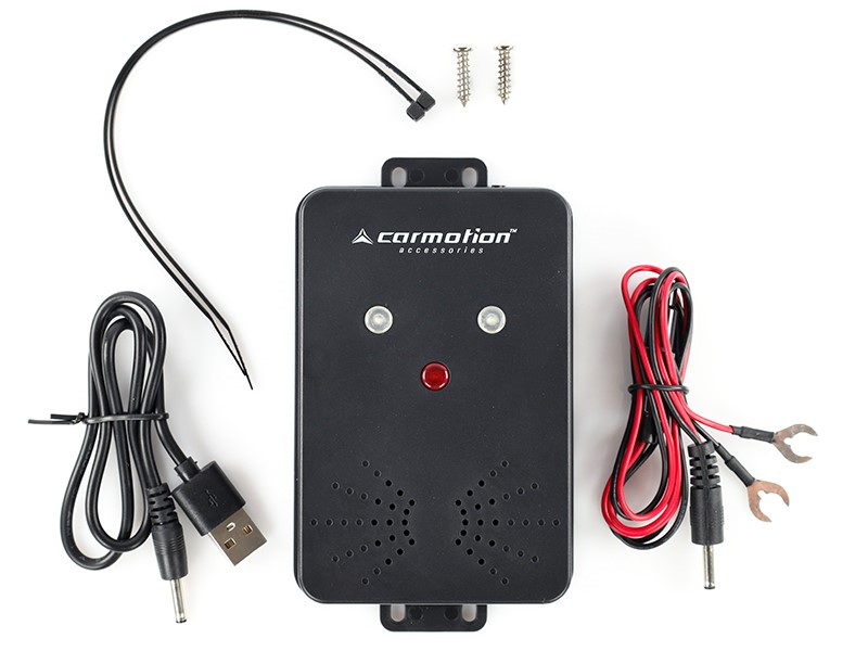 Car rodent repeller, acoustic and flash, 3 power options