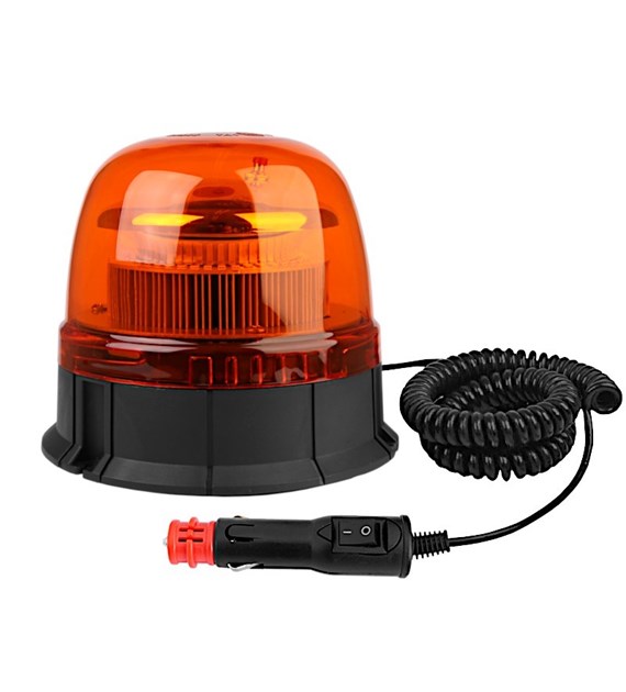 Gyrophare 45 SMD LED  12/24V, aimant/boulon, orange, E9 ECE R65