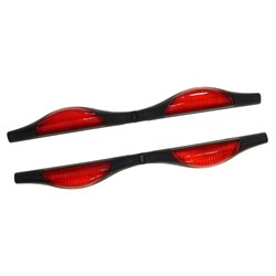 Door bumpers, red reflectors 2 pcs