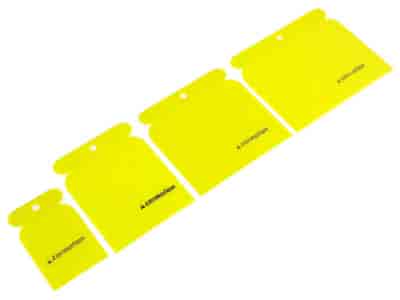 Jeu de spatules en plastique 50, 75, 100 et 120 mm