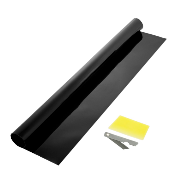 Film Ultra Dark Black for car window tinting, 50x300 cm