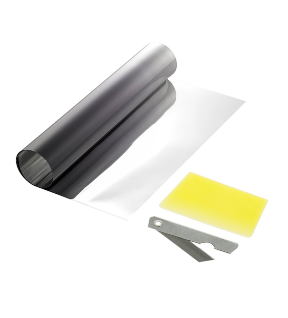 Windshield tint strip Silver Black, 20x150 cm
