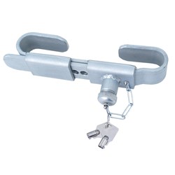 Container lock with keys, hardened steel, galvanized