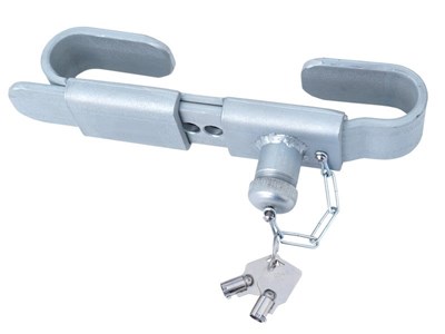 Container lock with keys, hardened steel, galvanized