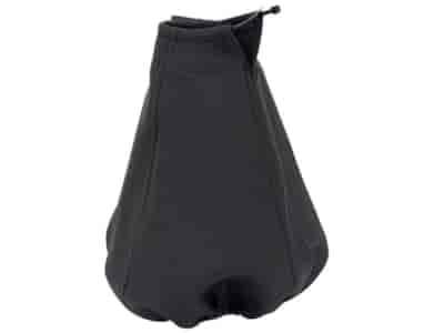 Soufflet de levier de vitesses avec bande, cuir naturel, noir