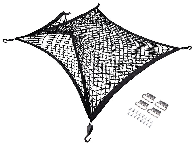 Elastisches Netz 80x60 cm, doppellagig mit Haken zur Befestigung im  Kofferraum - Platforma SolexB2B