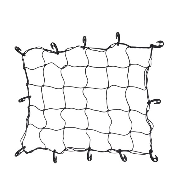 Luggage net, 75x90 cm with hooks