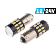 Bulb VISION H21W BAY9s 12/24V 30x 3014 SMD LED, nonpolar, CANBUS, white, 2 pcs