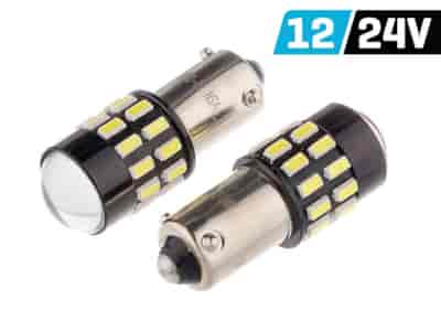 Ampoule VISION H21W BAY9s 12/24V 30x 3014 SMD LED, non polaire, CANBUS, blanche, 2 pcs