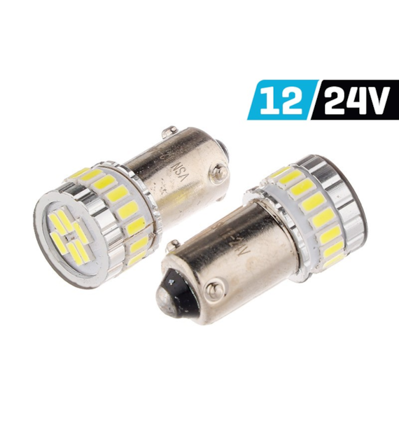 Żarówka VISION H21W BAY9s 12/24V 18x SMD LED, nonpolar, CANBUS, biała, 2 szt.