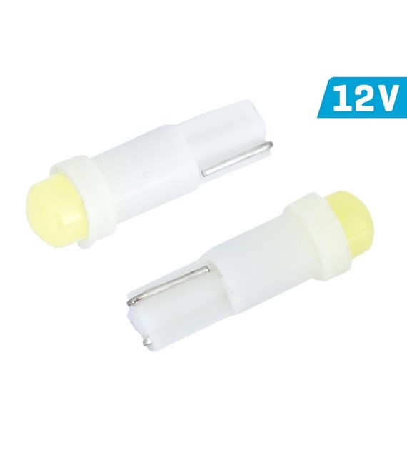 Ampoule VISION W1.2W (T5) 12V 1x COB LED blanche, 2 pcs 