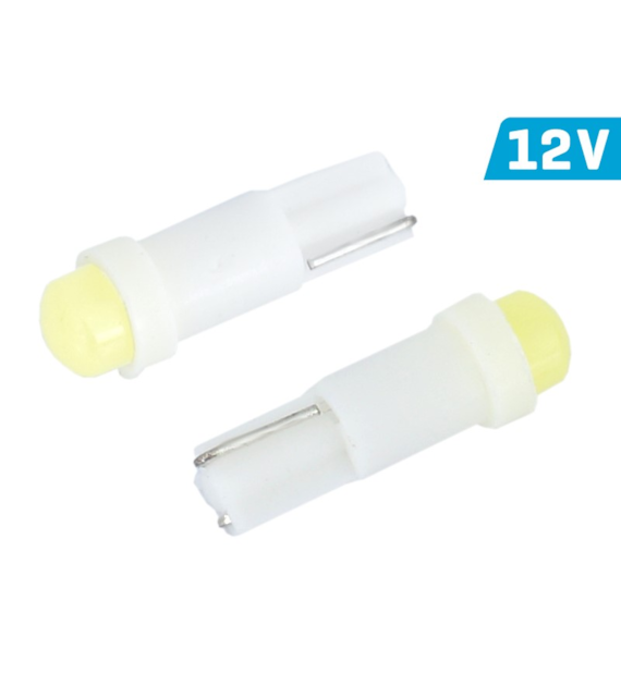 Żarówka VISION W1.2W (T5) 12V 1x COB LED biała, 2 szt.