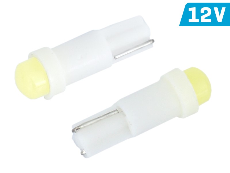 Ampoule VISION W1.2W (T5) 12V 1x COB LED blanche, 2 pcs 