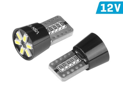 Ampoule VISION W5W (T10) 12V 6x 3014 SMD LED, CANBUS, blanche, 2 pcs 