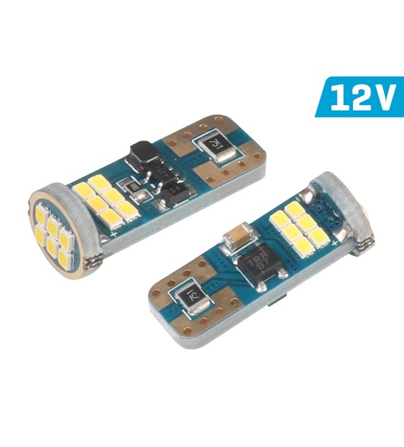 Ampoule VISION W5W (T10) 12/24V 18x 2016 SMD LED Ultra Bright, non polaire, CANBUS, blanche, 2 pcs 