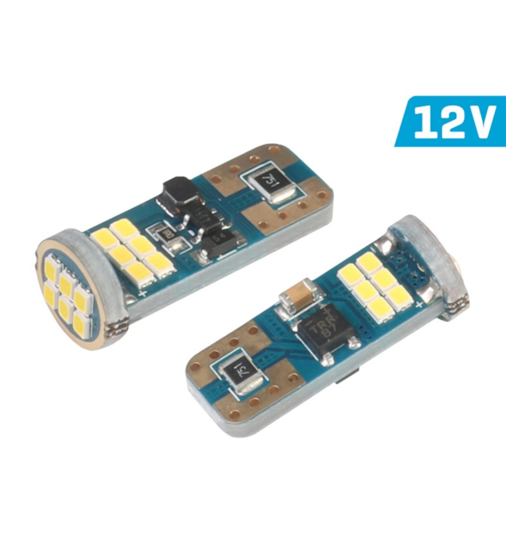 Ampoule VISION W5W (T10) 12/24V 18x 2016 SMD LED Ultra Bright, non polaire, CANBUS, blanche, 2 pcs