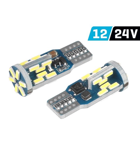 Ampoule VISION W5W (T10) 12/24V 30x 4014 SMD LED, CANBUS, blanche, 2 pcs 