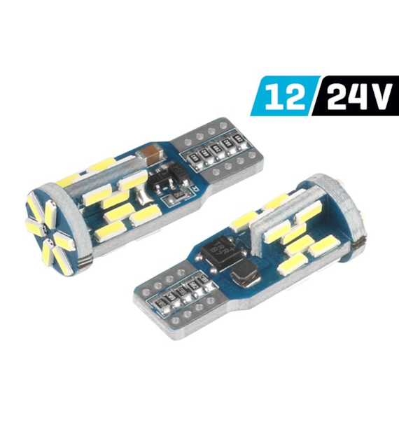 Ampoule VISION W5W (T10) 12/24V 30x 4014 SMD LED, CANBUS, blanche, 2 pcs