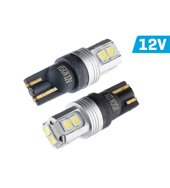 Ampoule VISION W5W (T10) 12V 10x 3030 SMD LED, non polaire, CANBUS, blanche, 2 pcs 