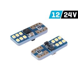 Żarówka VISION W5W (T10) 12/24V 12x 2016 SMD LED, nonpolar, CANBUS, biała, 2 szt.