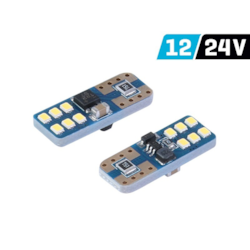 Żarówka VISION W5W (T10) 12/24V 12x 2016 SMD LED, nonpolar, CANBUS, biała, 2 szt.
