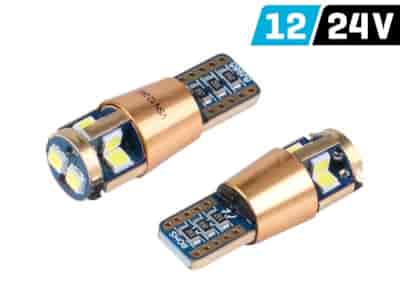 Ampoule VISION W5W (T10) 12/24V 10x 3030 SMD LED, non polaire, CANBUS, blanche, 2 pcs