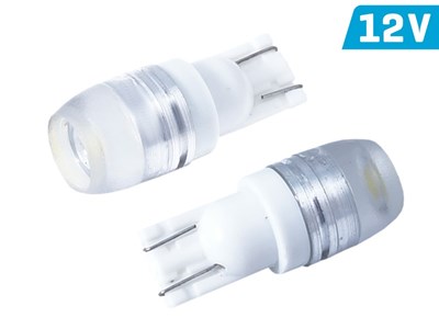 Ampoule VISION W5W (T10) 12V 1x HP LED, lentille concave, blanche, 2 pcs 