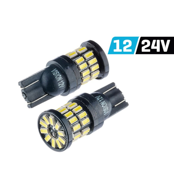 Bulb VISION W5W (T10) 12/24V 36x 4014 SMD LED, nonpolar, CANBUS, white, 2 pcs