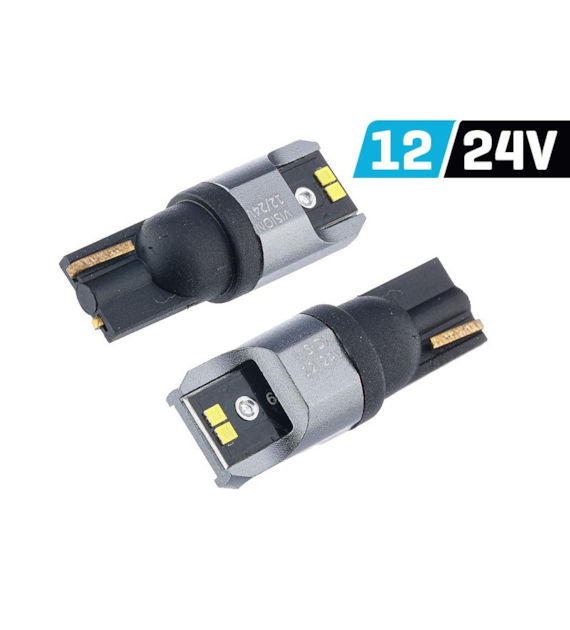 Bulb VISION W5W (T10) 12/24V 4x 1616 SMD LED, CANBUS, white, 2 pcs