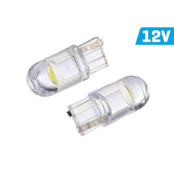 Żarówka VISION W5W (T10) 12V 1x F10 LED, całoszklana, biała, 2 szt.