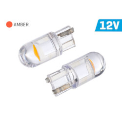 Żarówka VISION WY5W (T10) 12V 1x F10 LED, całoszklana, pomarańczowa, 2 szt.