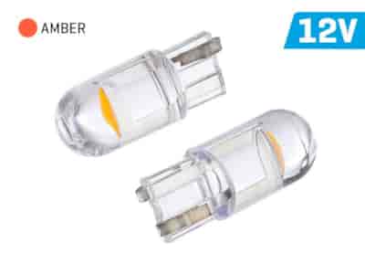 Bulb VISION WY5W (T10) 12V 1x F10 LED, all-glass, orange, 2 pcs