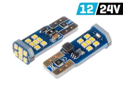Ampoule VISION W5W (T10) 12/24V 21x 2016 SMD LED, non polaire, CANBUS, blanche, 2 pcs