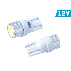 Żarówka VISION W5W (T10) 12V 1x HP LED, aluminiowa oprawka, biała, 2 szt.