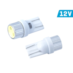 Żarówka VISION W5W (T10) 12V 1x HP LED, aluminiowa oprawka, biała, 2 szt.