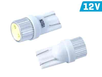 Bulb VISION W5W (T10) 12V 1x HP LED, aluminum bulb holder, white, 2 pcs