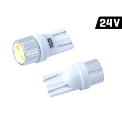 Żarówka VISION W5W (T10) 24V 1x HP LED, aluminiowa oprawka, biała, 2 szt.