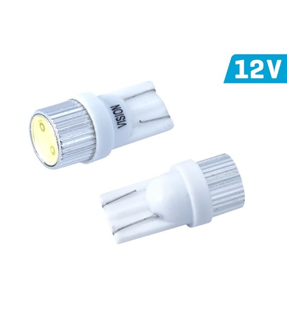 Bulb VISION W5W (T10) 12V 1x HP LED, aluminum bulb holder, white, 1 pc