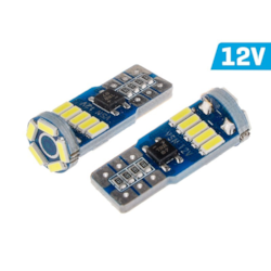 Żarówka VISION W5W (T10) 12/24V 15x 4014 SMD LED, nonpolar, CANBUS, biała, 2 szt.