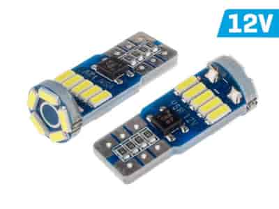 Ampoule VISION W5W (T10) 12/24V 15x 4014 SMD LED, non polaire, CANBUS, blanche, 2 pcs