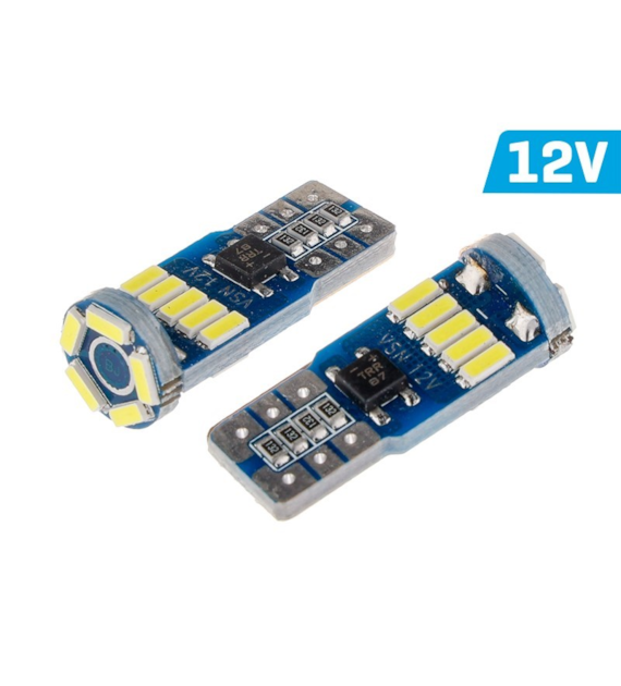 Ampoule VISION W5W (T10) 12/24V 15x 4014 SMD LED, non polaire, CANBUS, blanche, 2 pcs