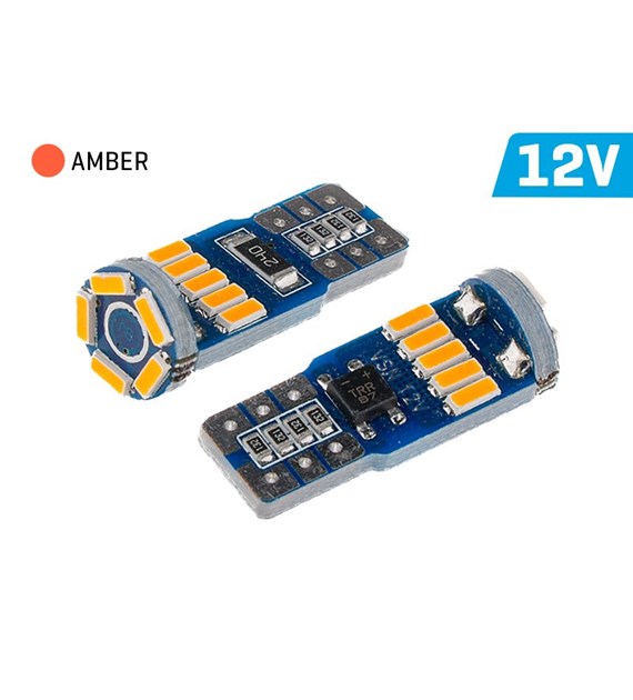 Ampoule VISION W5W (T10) 12/24V 15x 4014 SMD LED, non polaire, CANBUS, orange, 2 pcs 