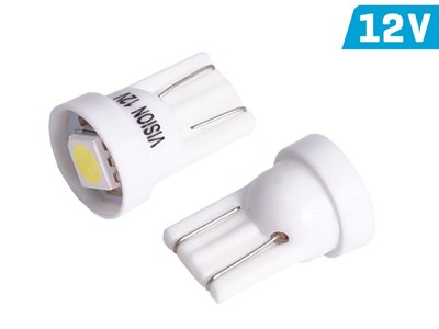 Ampoule VISION W5W (T10) 12V 1x 5050 SMD LED, blanche, 2 pcs 