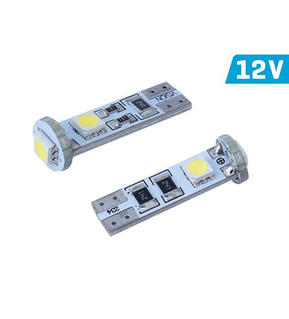 Ampoule VISION W5W (T10) 12V 3x 5050 SMD LED, CANBUS, blanche, 2 pcs 