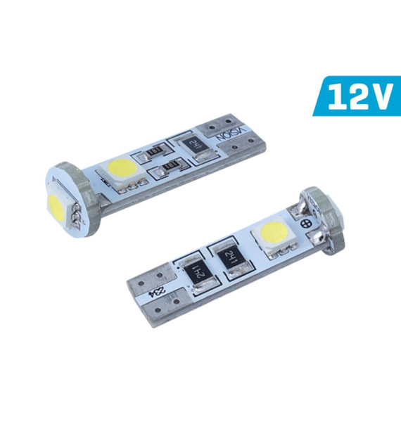 Ampoule VISION W5W (T10) 12V 3x 5050 SMD LED, CANBUS, blanche, 2 pcs