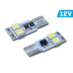 Żarówka VISION W5W (T10) 12V 4x 5050 SMD LED, CANBUS, biała, 2 szt.